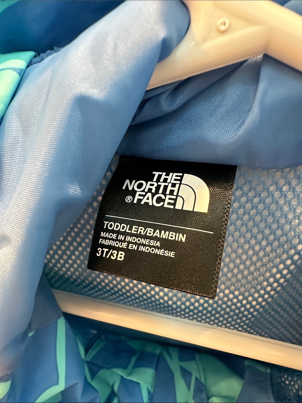 The North Face Kids Blue & Aqua Floral Rain Jacket - Picture 2 of 3